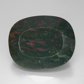 Eliotropio naturale verde da 70,27 ct, taglio a cuscino, opaco