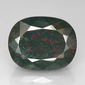 Eliotropio naturale verde da 73,05 ct, taglio a cuscino, opaco