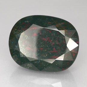 Eliotropio naturale verde da 73,05 ct, taglio a cuscino, opaco