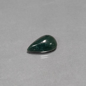 Pietra del sangue Verde maculato naturale da 1.56 ct, Forma a pera, Opaco