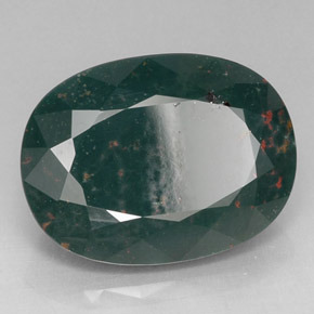 Eliotropio naturale verde da 26,60 ct, taglio ovale, opaco