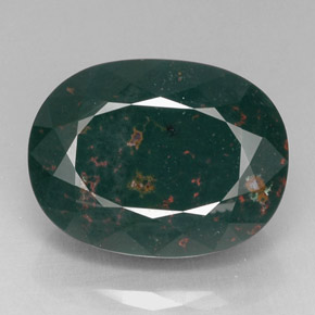 Eliotropio naturale verde da 25,32 ct, taglio ovale, opaco