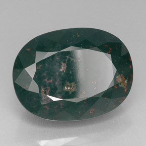 Eliotropio naturale verde da 25,32 ct, taglio ovale, opaco