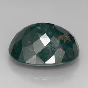 Eliotropio naturale verde da 25,32 ct, taglio ovale, opaco