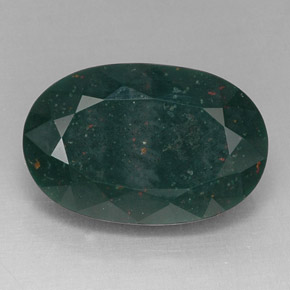 Eliotropio naturale verde da 14,26 ct, taglio ovale, opaco