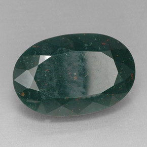 Eliotropio naturale verde da 14,26 ct, taglio ovale, opaco
