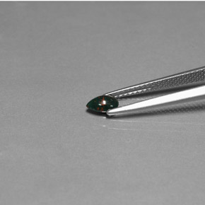 Pietra del sangue Verde maculato naturale da 0.27 ct, Forma a pera, Opaco