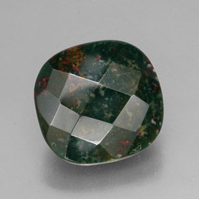 Eliotropio naturale verde da 27,80 ct, taglio a cuscino, opaco