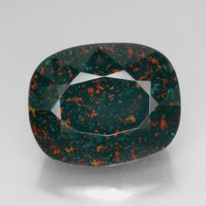Eliotropio naturale verde da 58,62 ct, taglio a cuscino, opaco
