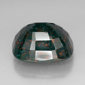 Eliotropio naturale verde da 58,62 ct, taglio a cuscino, opaco