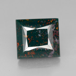 Eliotropio naturale verde da 26,55 ct, quadrato, opaco