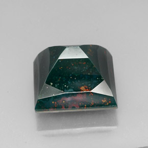 Eliotropio naturale verde da 26,55 ct, quadrato, opaco
