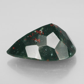 Eliotropio naturale verde da 10,96 ct, taglio a pera, opaco