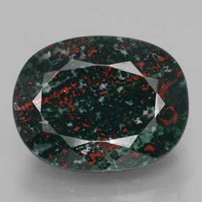 Eliotropio naturale verde da 17,76 ct, taglio ovale, opaco