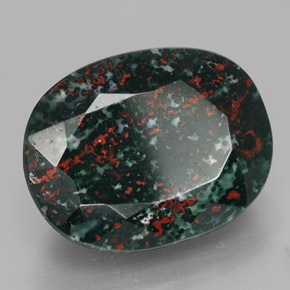 Eliotropio naturale verde da 17,76 ct, taglio ovale, opaco