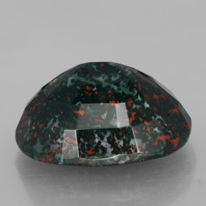 Eliotropio naturale verde da 17,76 ct, taglio ovale, opaco