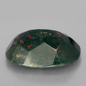 Eliotropio naturale verde da 34,17 ct, taglio a cuscino, opaco