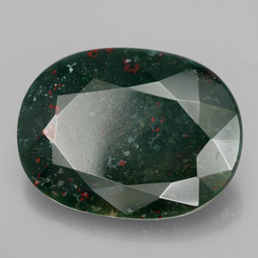 Eliotropio naturale verde da 18,48 ct, taglio ovale, opaco