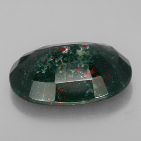 Eliotropio naturale verde da 18,48 ct, taglio ovale, opaco