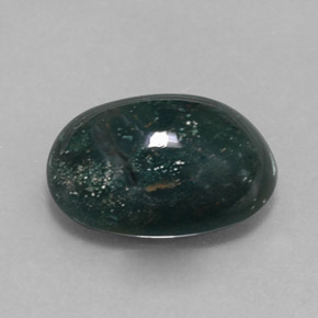 Eliotropio naturale verde da 4,74 ct, taglio ovale, opaco