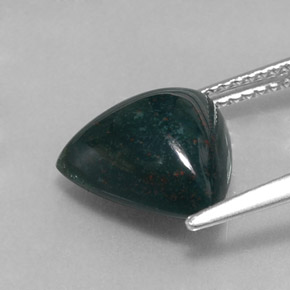 Eliotropio naturale verde da 3,97 ct, trillion, opaco