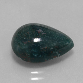 Eliotropio naturale verde da 5,23 ct, taglio a pera, opaco