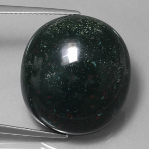 Eliotropio naturale verde da 34,59 ct, taglio ovale, opaco