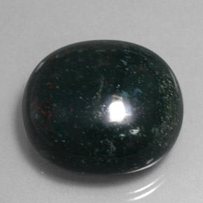 Eliotropio naturale verde da 34,59 ct, taglio ovale, opaco
