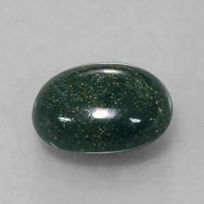 Eliotropio naturale verde da 2,17 ct, taglio ovale, opaco