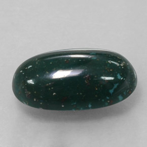 Eliotropio naturale verde da 2,99 ct, taglio ovale, opaco