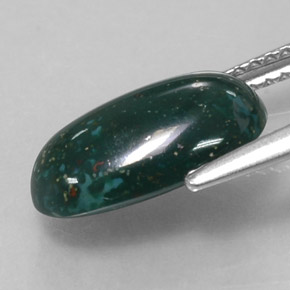 Eliotropio naturale verde da 2,99 ct, taglio ovale, opaco