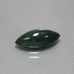 Pietra del sangue Verde maculato naturale da 2.38 ct, Taglio marquise, Opaco