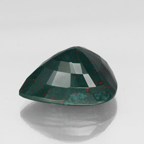 Eliotropio naturale verde da 36,94 ct, taglio a pera, opaco