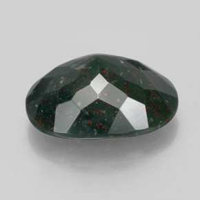 Eliotropio naturale verde da 8,41 ct, taglio ovale, opaco