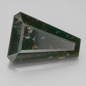 Eliotropio naturale verde da 7,35 ct, forma fantasia, opaco