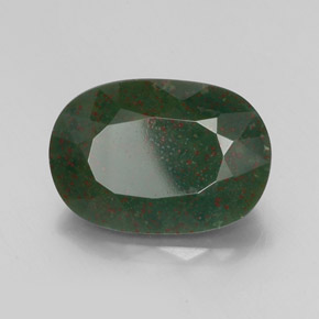 Eliotropio naturale verde da 13,32 ct, taglio ovale, opaco