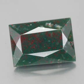 Eliotropio naturale verde da 4,82 ct, baguette, opaco