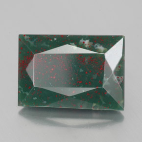 Eliotropio naturale verde da 4,82 ct, baguette, opaco