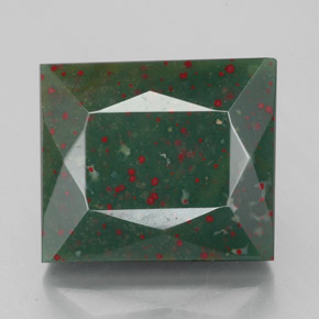 Eliotropio naturale verde da 4,91 ct, baguette, opaco