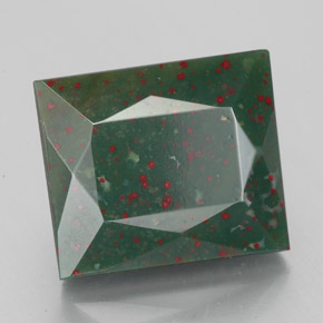Eliotropio naturale verde da 4,91 ct, baguette, opaco
