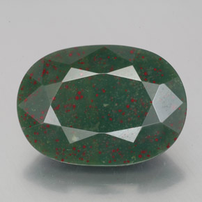 Eliotropio naturale verde da 7,00 ct, taglio ovale, opaco