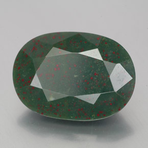 Eliotropio naturale verde da 7,00 ct, taglio ovale, opaco