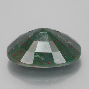 Eliotropio naturale verde da 7,00 ct, taglio ovale, opaco