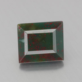 Eliotropio naturale verde da 1,23 ct, baguette, opaco