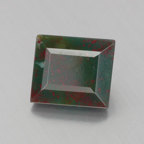 Eliotropio naturale verde da 1,23 ct, baguette, opaco