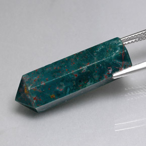 Pietra del sangue Verde maculato naturale da 17.46 ct, Taglio a fantasia, Opaco