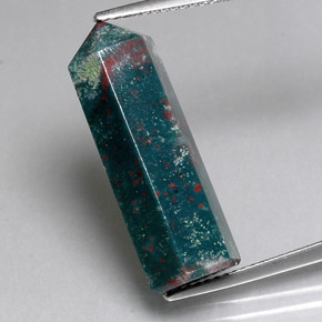 Pietra del sangue Verde maculato naturale da 13.22 ct, Forma fantasia, Opaco