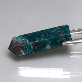 Pietra del sangue Verde maculato naturale da 13.22 ct, Forma fantasia, Opaco