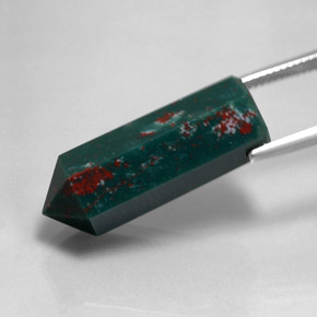 Pietra del sangue Verde maculato naturale da 22.90 ct, Forma fantasia, Opaco