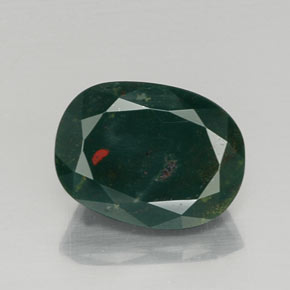Eliotropio naturale verde da 7,77 ct, taglio ovale, opaco